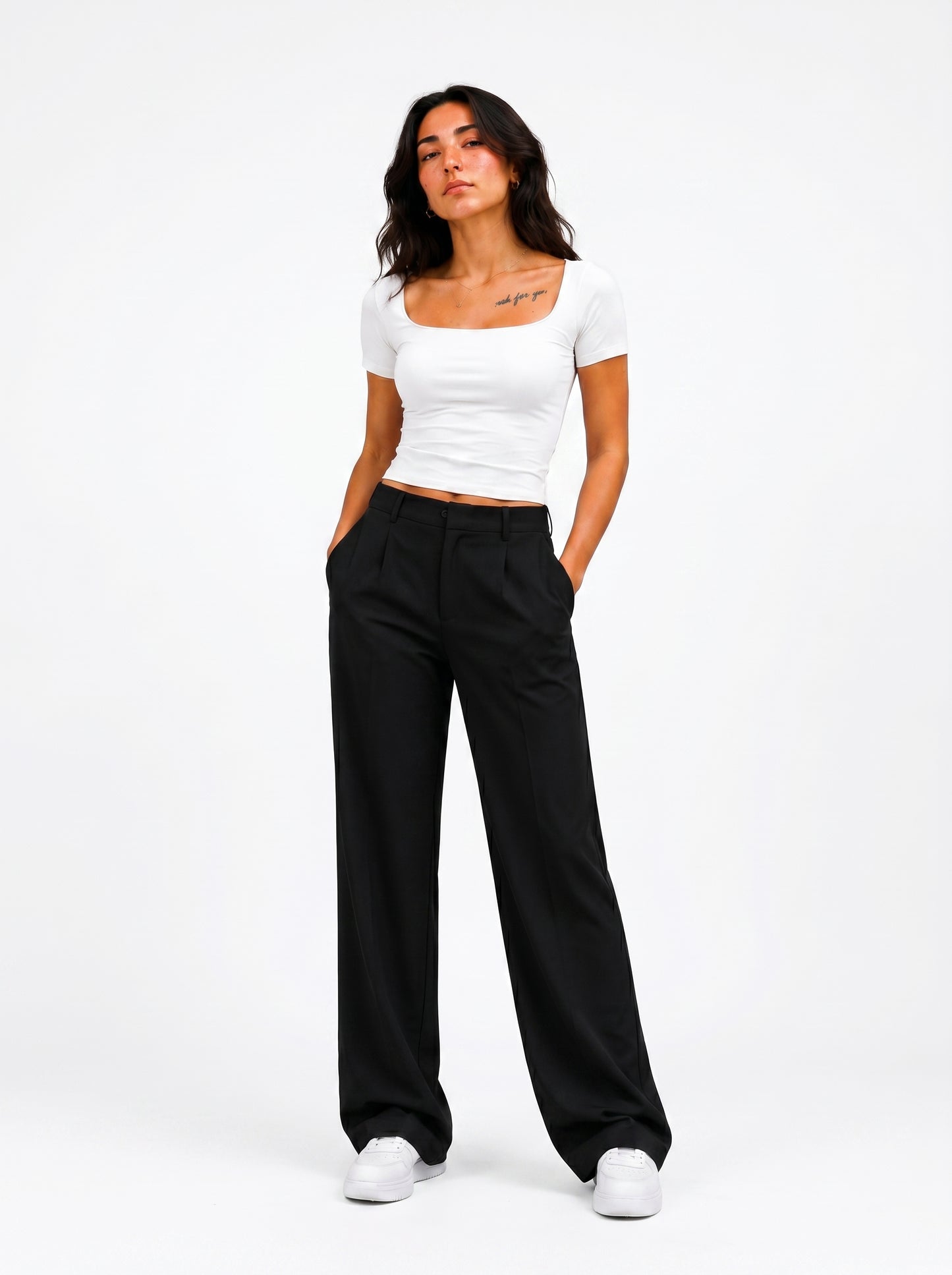 Open Square Neck Basic Top – Premium Cotton