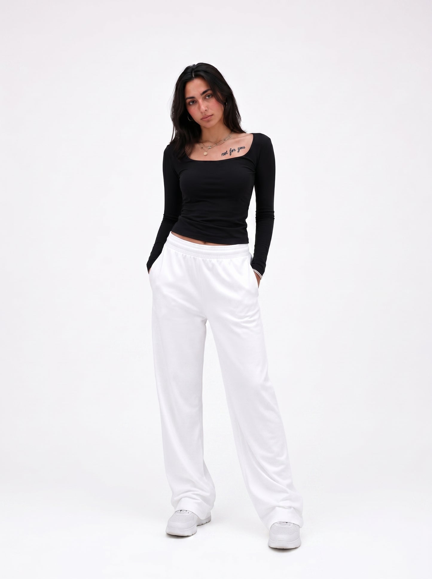 Open Square Long Sleeve Top – Premium Cotton