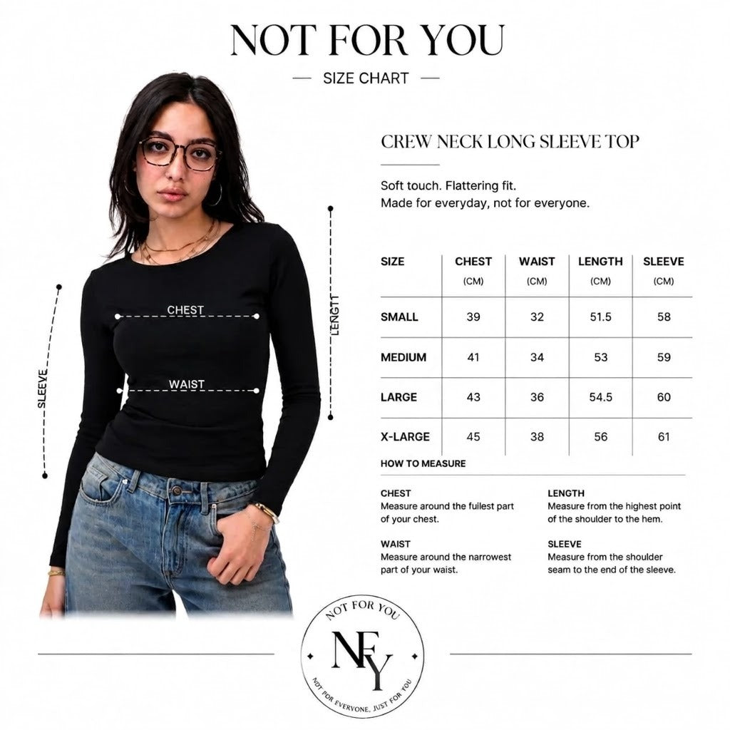 Open Round Long Sleeve Top – Premium Cotton