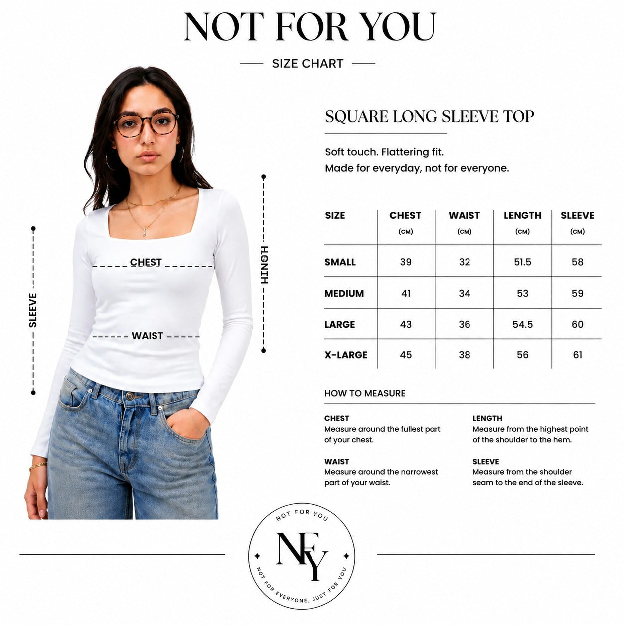 Open Square Long Sleeve Top – Premium Cotton