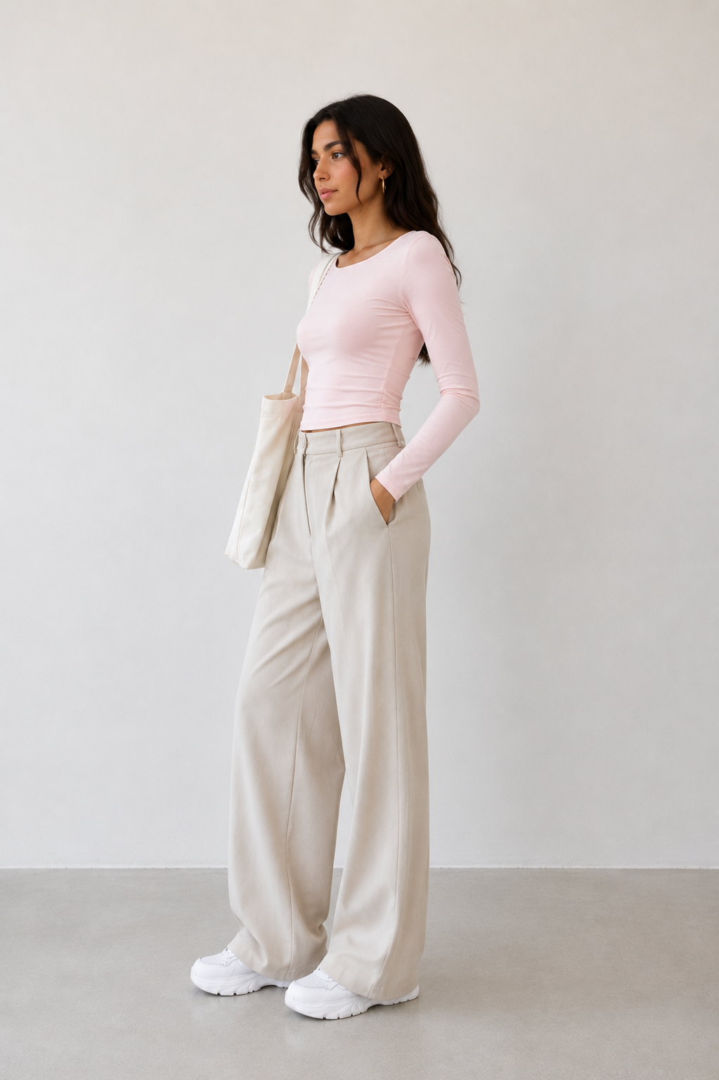 Open Round Long Sleeve Top – Premium Cotton