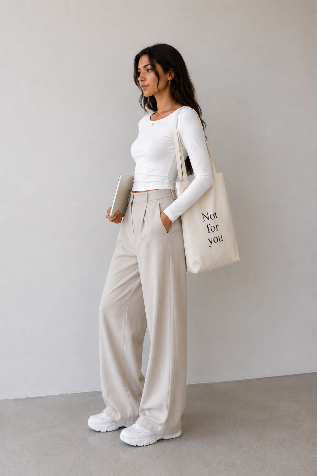 Open Round Long Sleeve Top – Premium Cotton