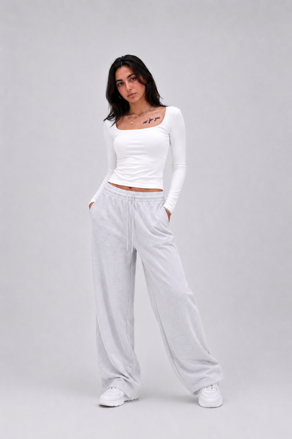 Open Square Long Sleeve Top – Premium Cotton