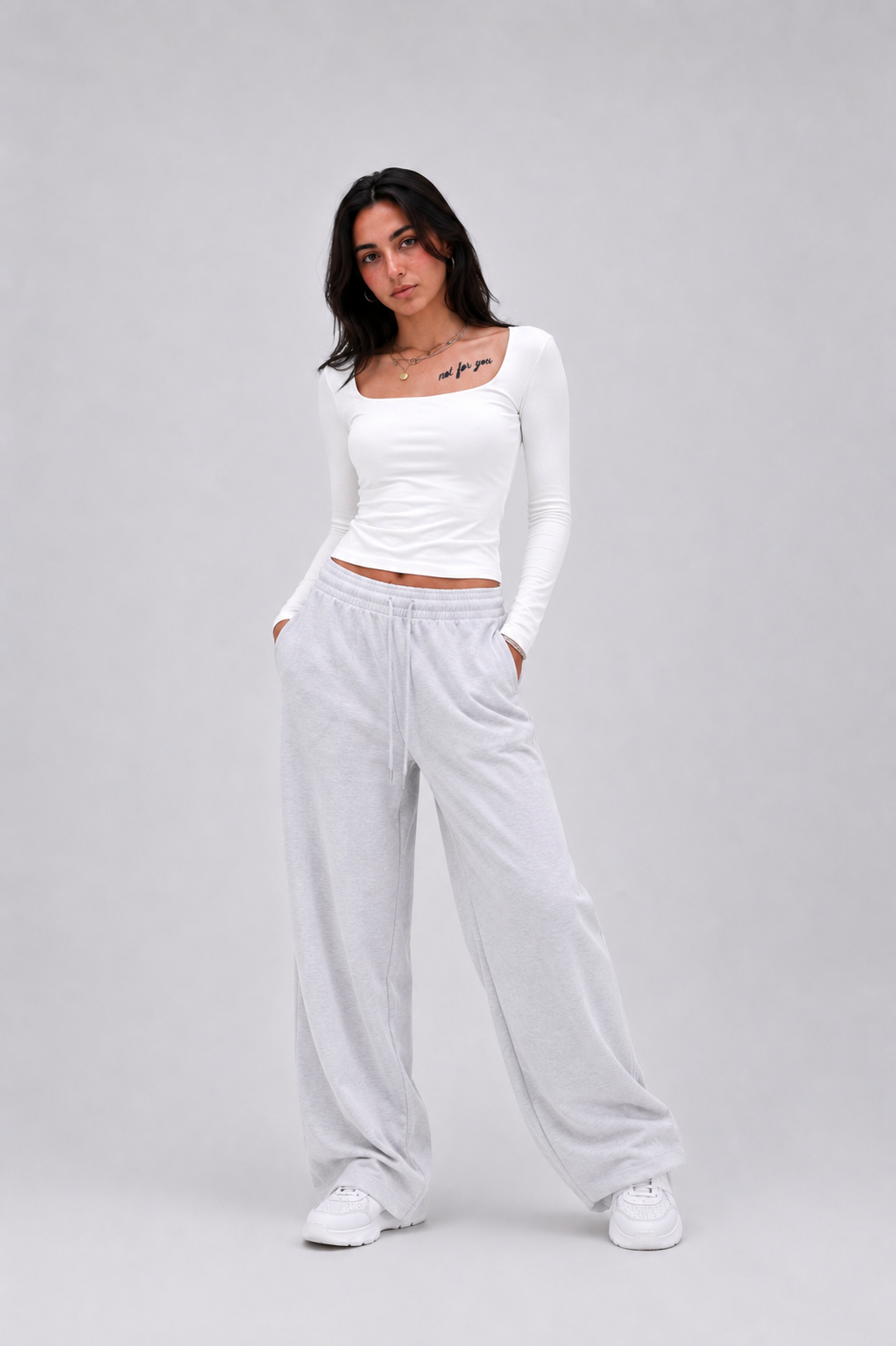 Open Square Long Sleeve Top – Premium Cotton