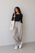 Open Round Long Sleeve Top – Premium Cotton