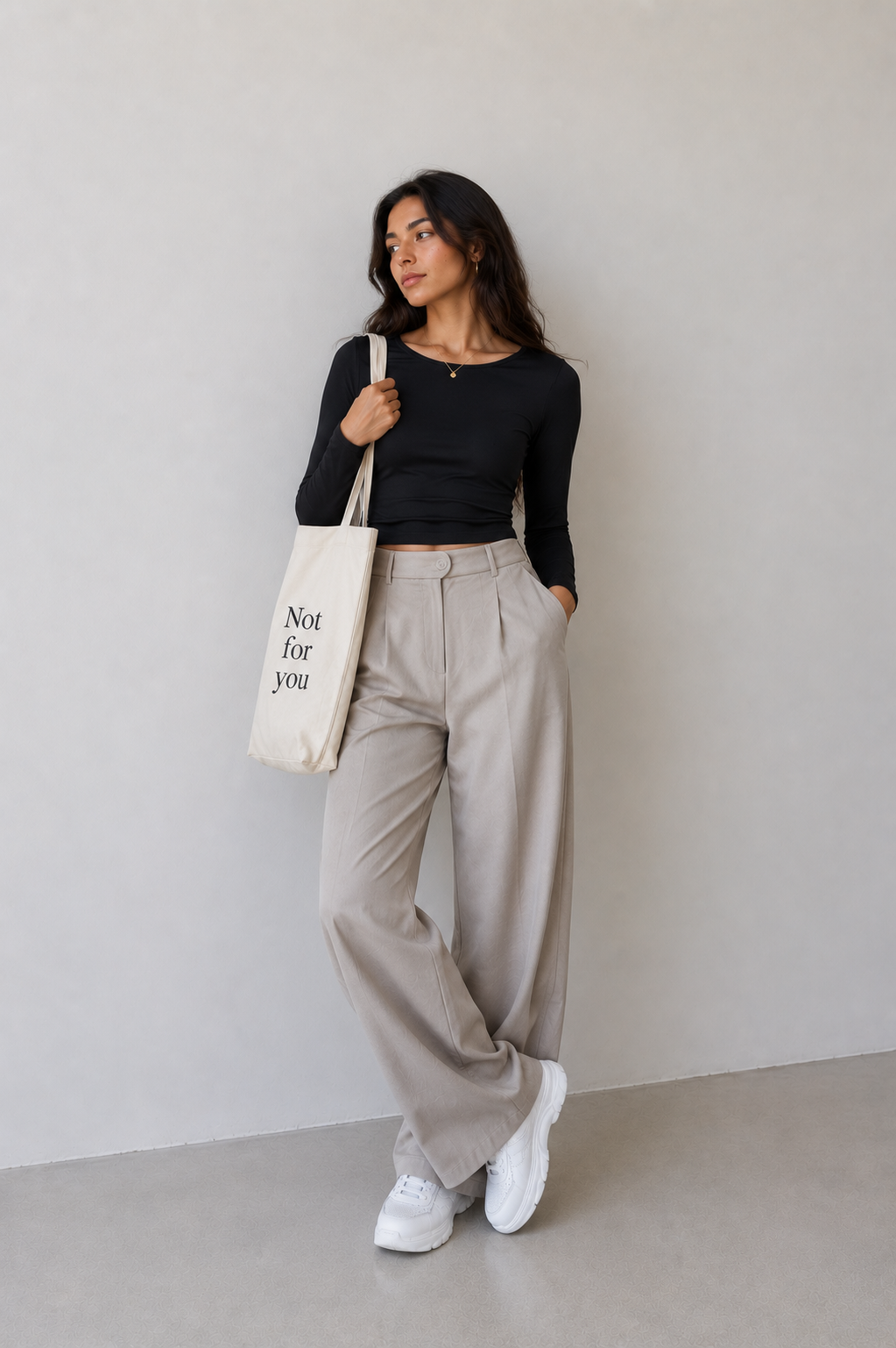 Open Round Long Sleeve Top – Premium Cotton