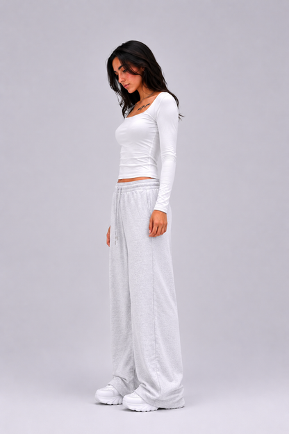 Open Square Long Sleeve Top – Premium Cotton