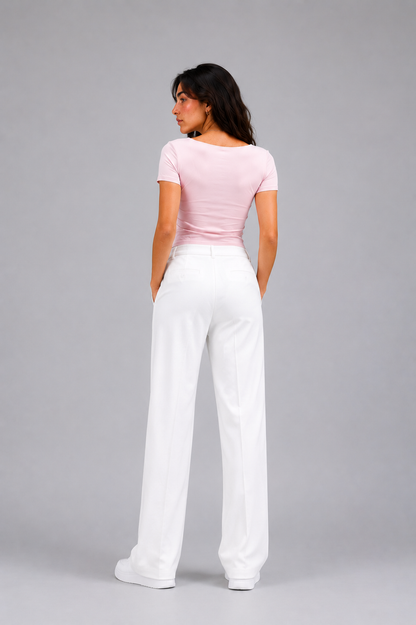 Open Square Neck Basic Top – Premium Cotton