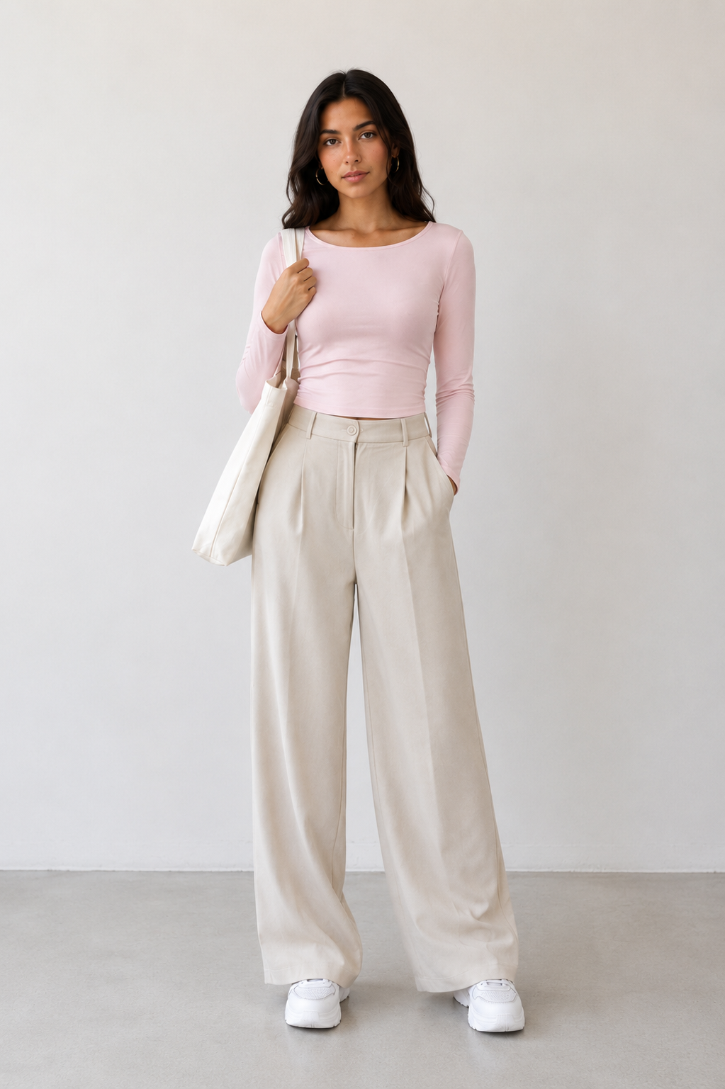 Open Round Long Sleeve Top – Premium Cotton