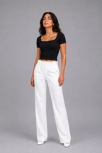 Open Square Neck Basic Top – Premium Cotton