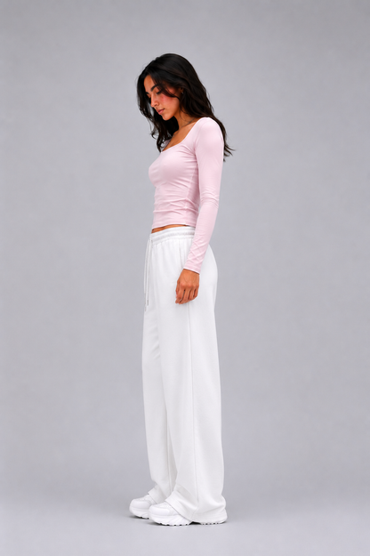 Open Square Long Sleeve Top – Premium Cotton