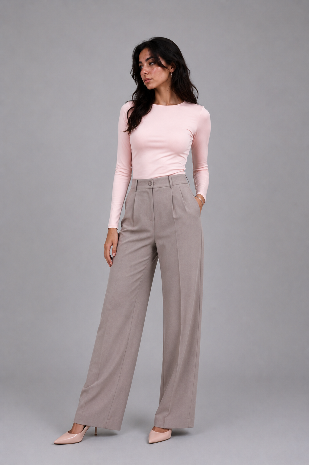 Close Round Long Sleeve Top – Premium Cotton