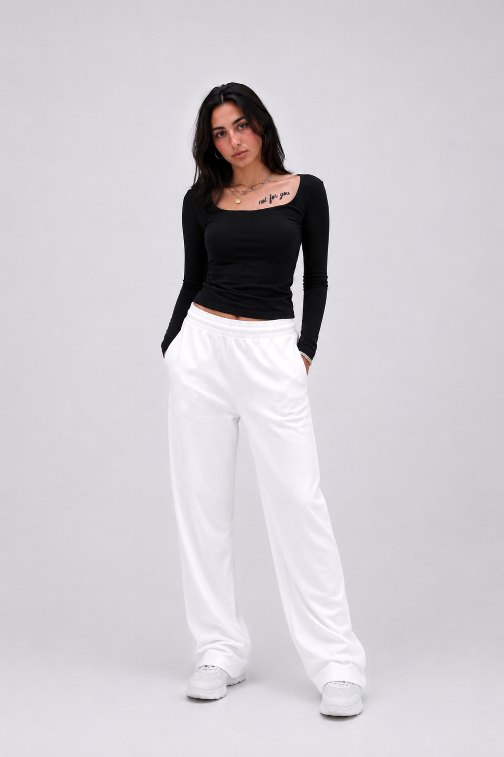 Open Square Long Sleeve Top – Premium Cotton