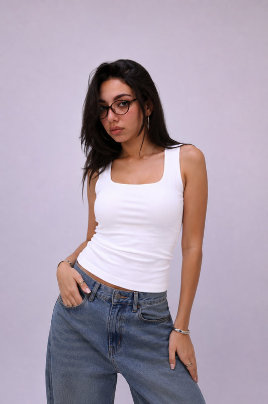 REFINED SQUARE NECK TANK TOP